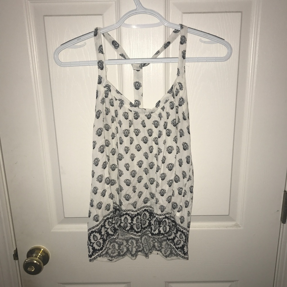 Forever 21 Black and White Loose Fit Tank Top